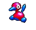 gif of a porygon moving like one of those drinking bird desk toy